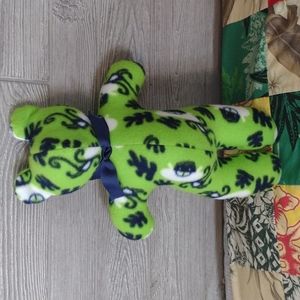 Vintage Style Dark Blue and Green Joy Bear w/ Blue Ribbon